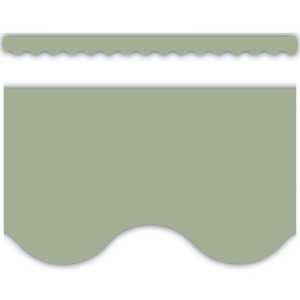 Sage Green Scalloped Border Trim, 35 Feet