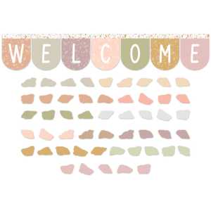 Terrazzo Tones Welcome Bunting Bulletin Board Set, 58 Pieces