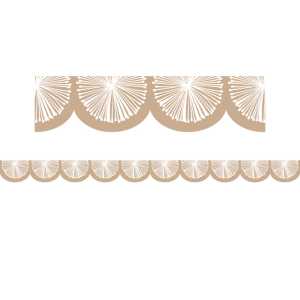 Natural Poms Scalloped Die-Cut Border Trim, 35 Feet