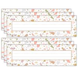 Terrazzo Tones Flat Name Plates, 36 Per Pack, 6 Packs