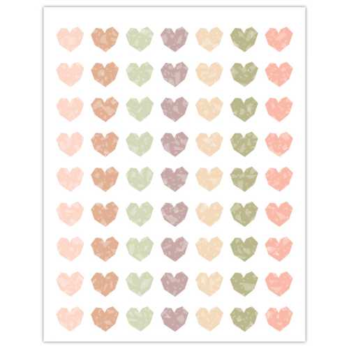Terrazzo Tones Hearts Mini Stickers, Pack of 378
