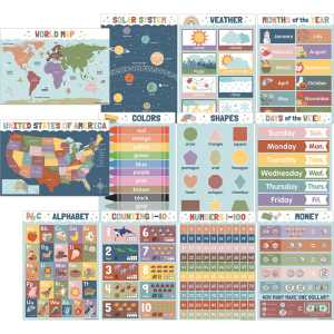 Earth Tones Early Learning Small Poster Pack