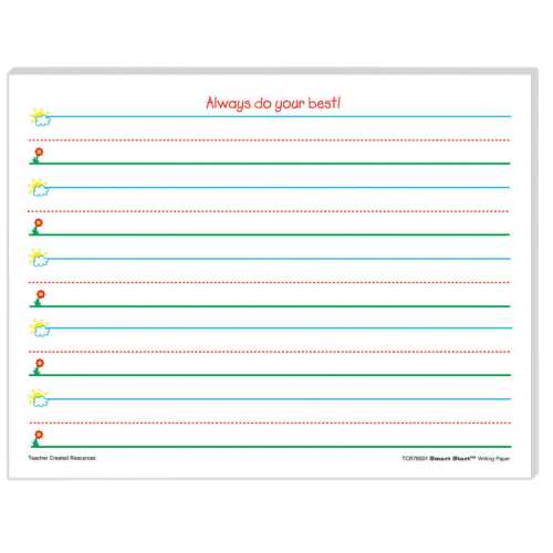 Smart Start K-1 Writing Paper: 100 Sheets