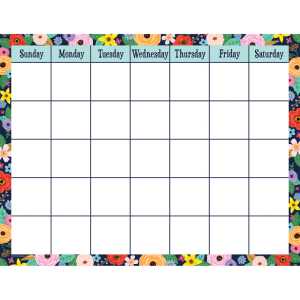 Wildflowers Calendar Chart, 17" x 22"