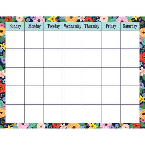 Wildflowers Calendar Chart, 17