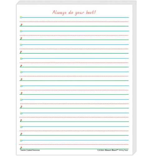 Smart Start 1-2 Writing Paper: 100 Sheets