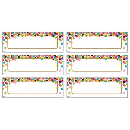 Confetti Labels Magnetic Accents, Pack of 20