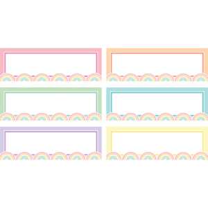 Pastel Pop Rainbow Labels Magnetic Accents, Pack of 20