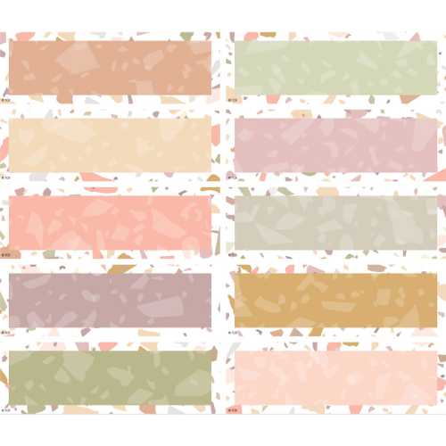 Terrazzo Tones Magnetic Labels Accents, Pack of 20