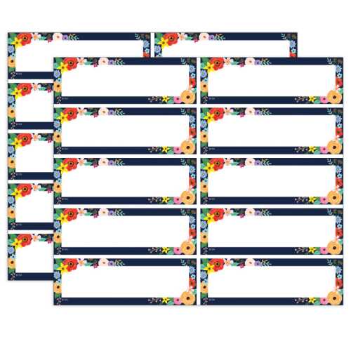 Wildflowers Magnetic Labels Accents, 20 Per Pack, 2 Packs