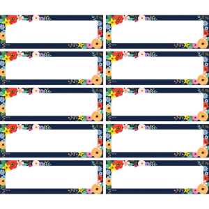 Wildflowers Magnetic Labels Accents, Pack of 20