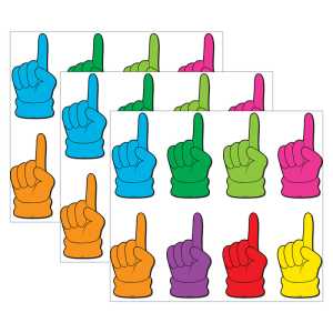 Pointing Hands Magnetic Accents, 16 Per Pack, 3 Packs