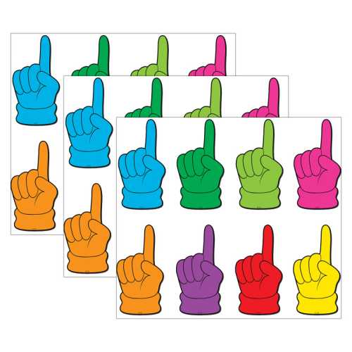 Pointing Hands Magnetic Accents, 16 Per Pack, 3 Packs