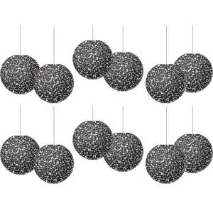 Composition 8" Hanging Paper Lanterns, 6 Per Pack, 2 Packs