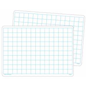 Double-Sided Math Grid Dry Erase Boards, Pack of 10