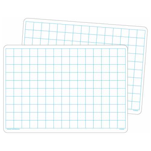 Double-Sided Math Grid Dry Erase Boards, Pack of 10
