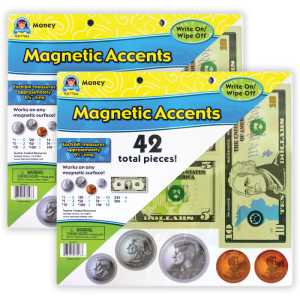 Money Magnetic Accents, 42 Per Pack, 2 Packs