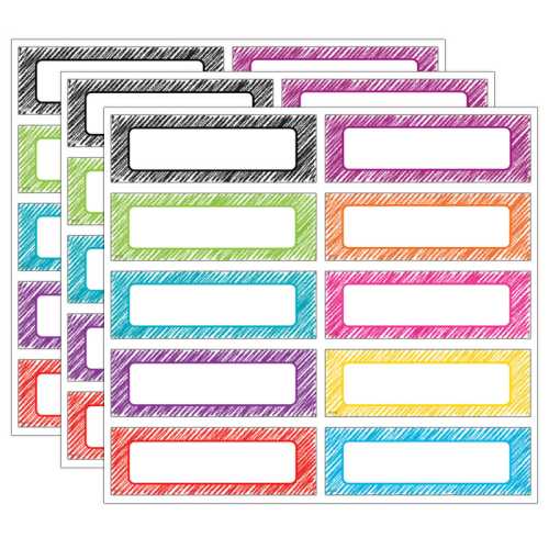 Scribble Labels Magnetic Accents, 20 Per Pack, 3 Packs