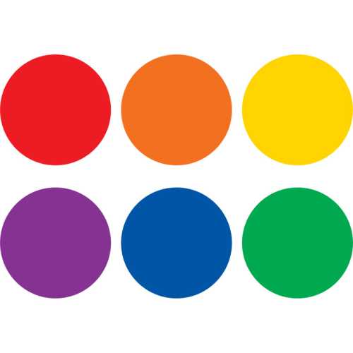 Spot On&reg; Dry-Erase Desktop Writing Spots Colorful Circles - 4