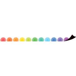 Colorful Poms Scalloped Magnetic Border, 24 ft