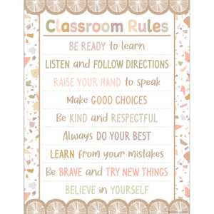 Terrazzo Tones Class Rules Chart, 17" x 22"