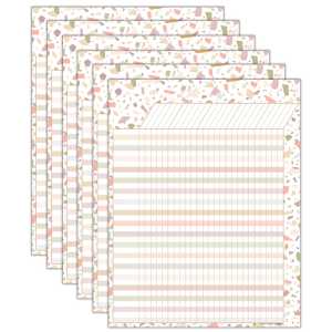 Terrazzo Tones Incentive Chart, 17" x 22", Pack of 6