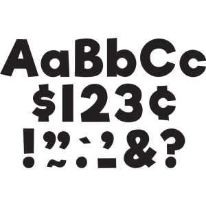 Black 4" Everyday Letters Combo Pack