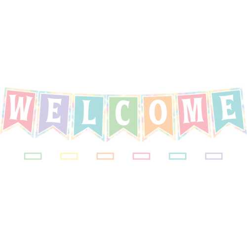 Pastel Pop Pennants Welcome Bulletin Board Set