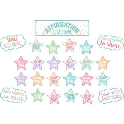 Pastel Pop Positive Affirmations Mini Bulletin Board Set