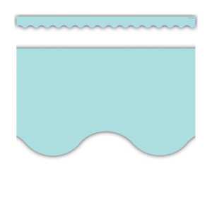 Pastel Blue Scalloped Border Trim, 35 Feet