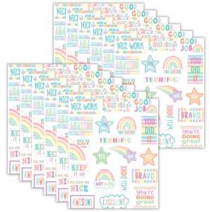 Pastel Pop Stickers, 120 Per Pack, 12 Packs