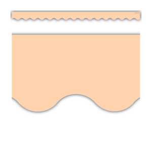 Peach Scalloped Border Trim, 35 Feet