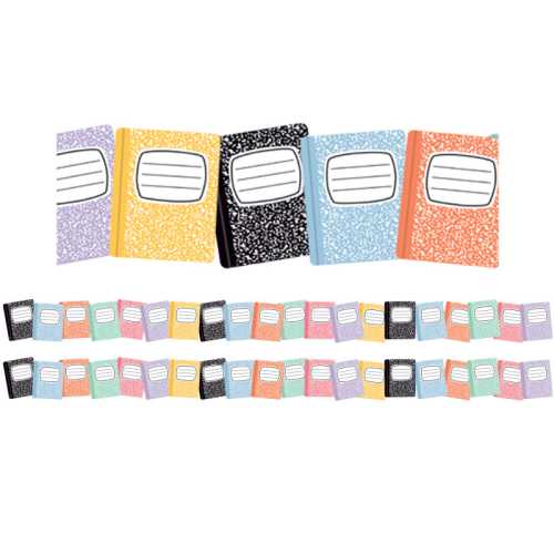 2-Pack Cool for School Composition Books Die-Cut Border Trim