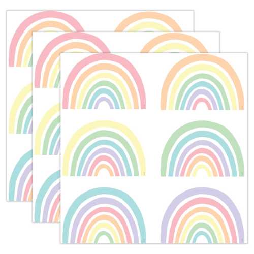 Pastel Pop Rainbows Accents, 30 Per Pack, 3 Packs
