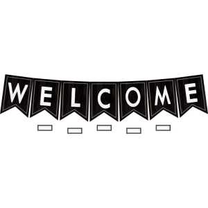 Modern Farmhouse Pennants Welcome Bulletin Board Set
