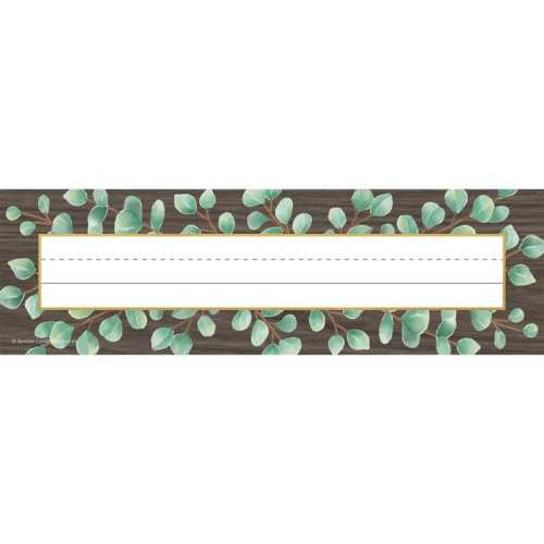 Eucalyptus Flat Name Plates, Pack of 36