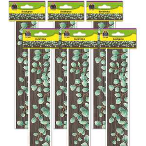 Eucalyptus Straight Border Trim, 35 Feet Per Pack, 6 Packs