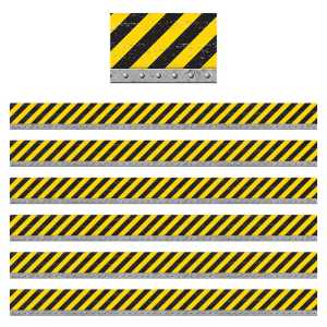 Under Construction Straight Border Trim, 35 Feet Per Pack, 6 Packs