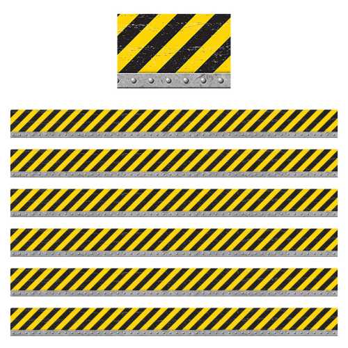 Under Construction Straight Border Trim, 35 Feet Per Pack, 6 Packs