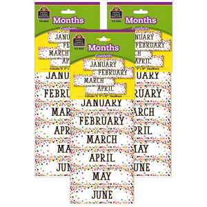 Confetti Monthly Headliners, 12 Per Pack, 3 Packs