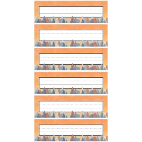 Moving Mountains Flat Name Plates, 36 Per Pack, 6 Packs