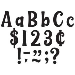 Black 4" Wild Whimsy Letters Combo Pack, Pack of 270