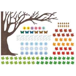 Tree for All Seasons Bulletin Board Set, 144 Pieces