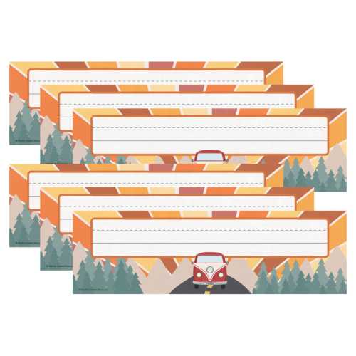 Moving Mountains Road Trip Flat Name Plates, 36 Per Pack, 6 Packs