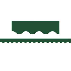 Pine Green Scalloped Border Trim, 35 Feet