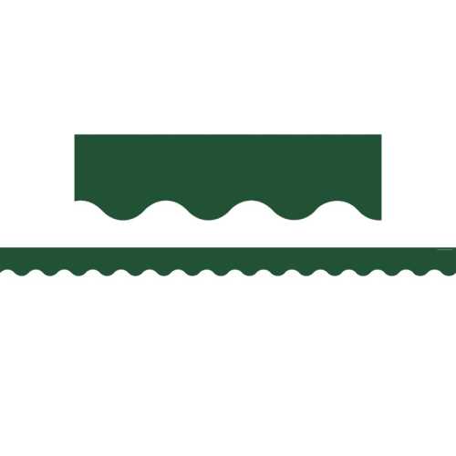 Pine Green Scalloped Border Trim, 35 Feet