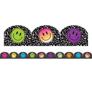 Brights 4Ever Smiley Faces Die-Cut Rolled Border Trim