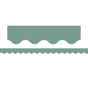 Retreat Green Scalloped Border Trim, 35 Feet