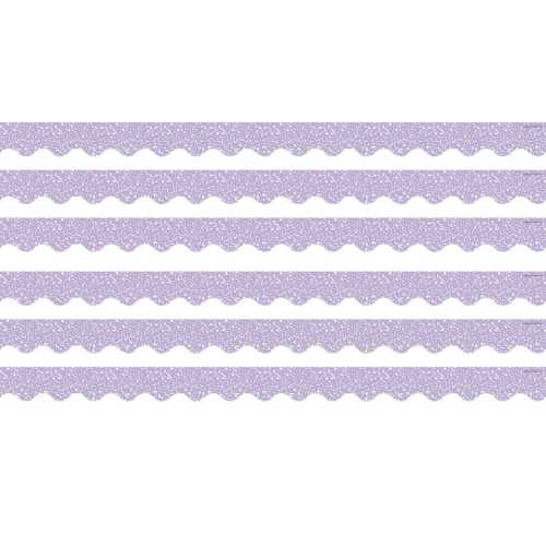 Composition Purple Scalloped Border Trim, 35 Feet Per Pack, 6 Packs