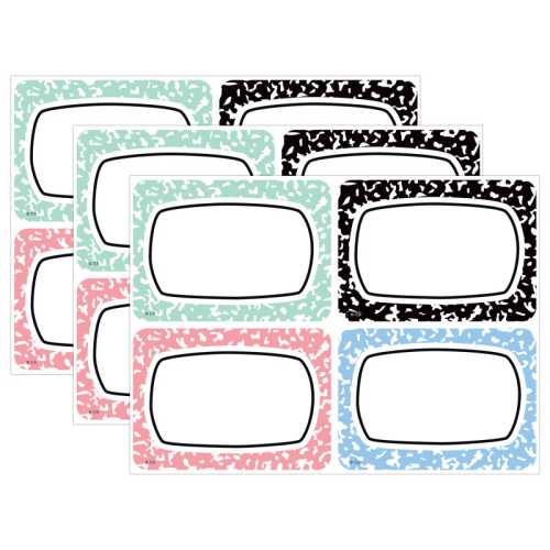 Cool for School Name Tags/Labels, Multi-Pack, 3-1/2